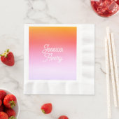 Willekeurige naam |  gestileerde tekst kleurrijke  servet (Insitu)