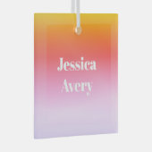 Willekeurige naam | Retro-moderne gestileerde teks Glas Ornament (Voorkant Rechts)