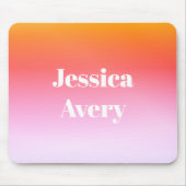 Willekeurige naam | Retro-moderne gestileerde teks Muismat (Voorkant)