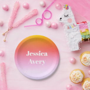 Willekeurige naam Retro-moderne gestileerde teks Papieren Bordje