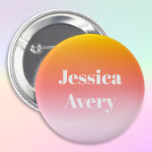 Willekeurige naam | Retro-moderne gestileerde teks Ronde Button 5,7 Cm