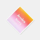 Willekeurige naam | Retro-moderne gestileerde teks Servet (Hoek)