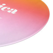 Willekeurige naam | Retro-moderne gestileerde teks Snijplank (Hoek)