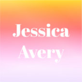 Willekeurige naam | Retro-moderne gestileerde teks Sticker (Voorkant)