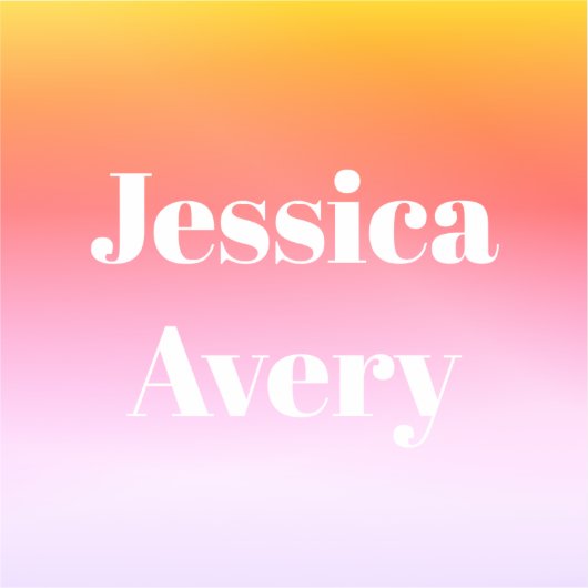 Willekeurige naam | Retro-moderne gestileerde teks Sticker (Voorkant)