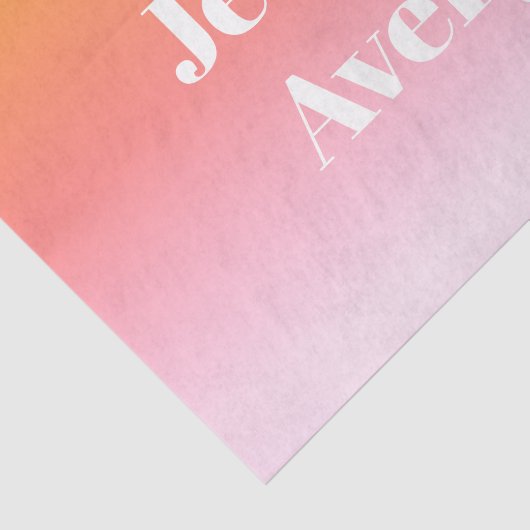 Willekeurige naam | Retro-moderne gestileerde teks Tissuepapier (Detail)