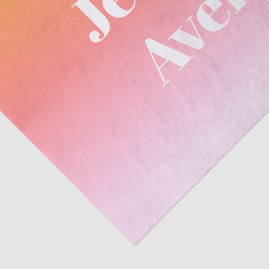 Willekeurige naam | Retro-moderne gestileerde teks Tissuepapier (Detail)