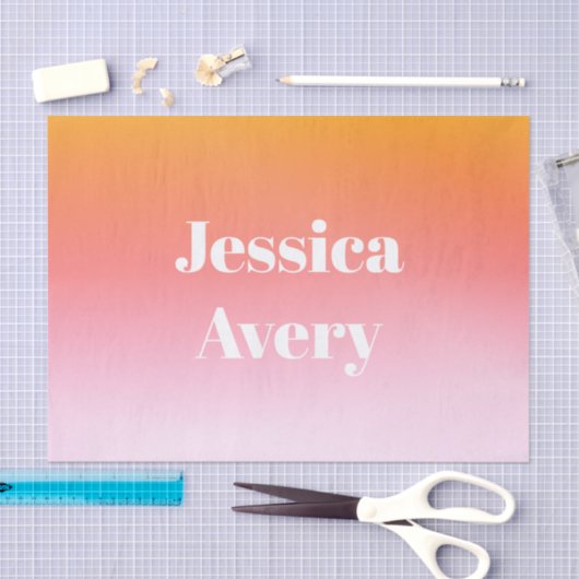 Willekeurige naam | Retro-moderne gestileerde teks Tissuepapier (Craft)