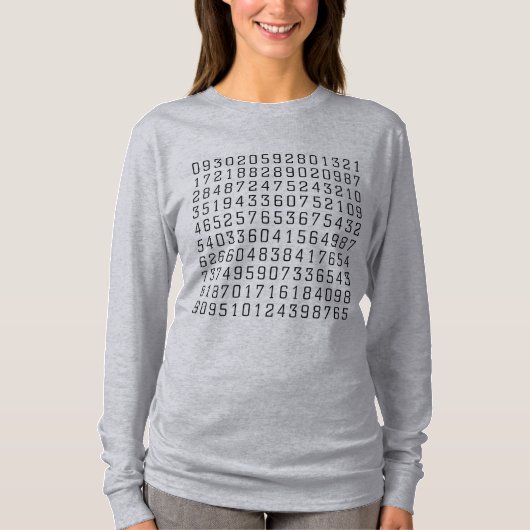 Willekeurige nummers t-shirt (Voorkant)