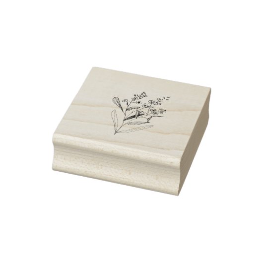 Willekeurige originele handgetekende wilde bloemen rubberstempel (Stempel)