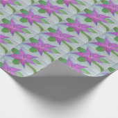 Willekeurige paarse bloem cadeaupapier (Hoek)