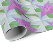 Willekeurige paarse bloem cadeaupapier (Rol Hoek)