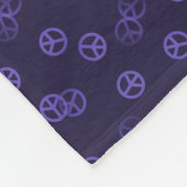 Willekeurige Paarse Vredesgebak met aangepaste tek Fleece Deken (Hoek)