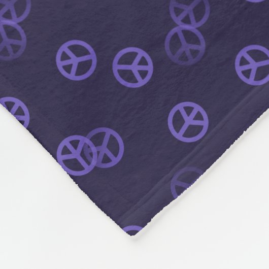 Willekeurige Paarse Vredesgebak met aangepaste tek Fleece Deken (Hoek)