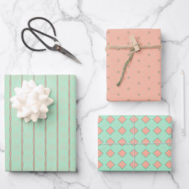 Willekeurige Pastels Inpakpapier Vlak Vel Set