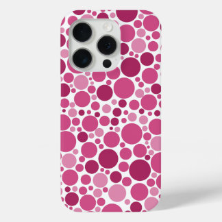 Willekeurige Polka Dot Patroon tinten van roze iPhone 15 Pro Case