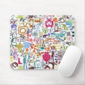 willekeurige retro muismat (Met muis)