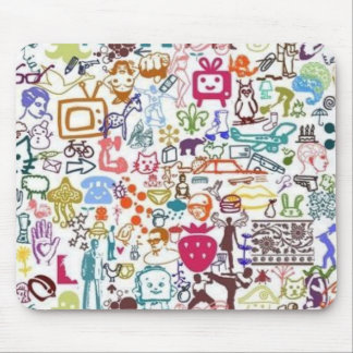 willekeurige retro muismat