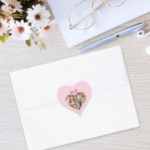 Willekeurige Roze Monogram Hart Fotocollage