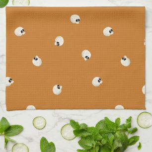 Willekeurige Schattigee Kawaii schedel Stippen sin Theedoek