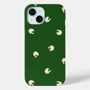 Willekeurige Schattigee Kawaii Skull Stippen donke iPhone 15 Case