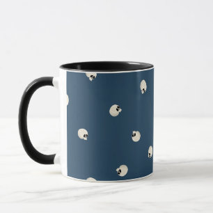 Willekeurige Schattigee Kawaii Skull Stippen donke Mok