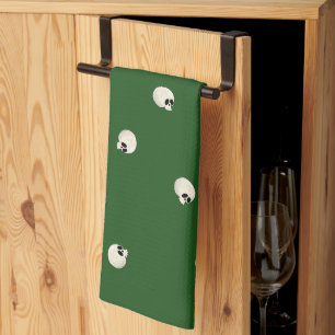Willekeurige Schattigee Kawaii Skull Stippen donke Theedoek