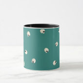 Willekeurige Schattigee Kawaii Skull Stippen midde Mok (Midden)