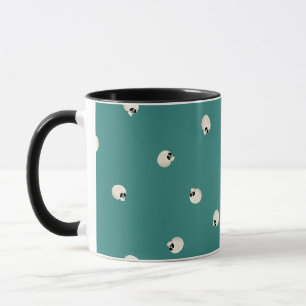 Willekeurige Schattigee Kawaii Skull Stippen midde Mok