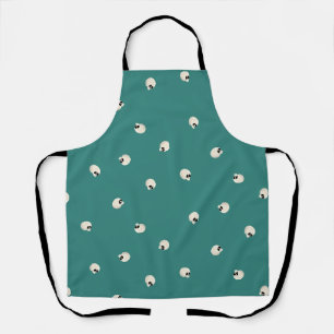 Willekeurige Schattigee Kawaii Skull Stippen midde Schort