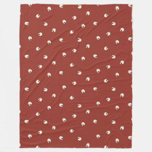 Willekeurige Schattigee Kawaii Skull Stippen rood Fleece Deken