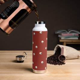 Willekeurige Schattigee Kawaii Skull Stippen rood Waterfles