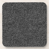 Willekeurige spots - 50-pc grijs op zwart bier onderzetter (Voorkant)
