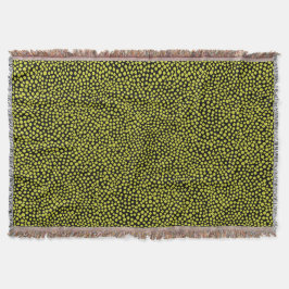 Willekeurige spots - Banaangeel op zwart Deken