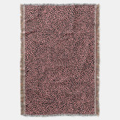 Willekeurige spots - Zachte roze op zwart Deken (Voorkant Verticaal)