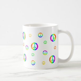Willekeurige tekenen van vrede koffiemok