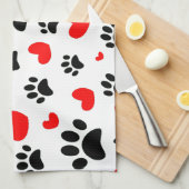 Willekeurige tekenfilm schildert afdrukken en rode theedoek (Quarter Fold)