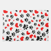 Willekeurige tekenfilm schildert afdrukken en rode theedoek (Horizontaal)