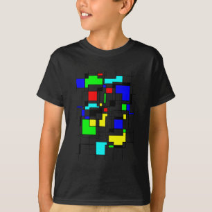 Willekeurige Vierkanten Hommage aan Mondriaan T-shirt