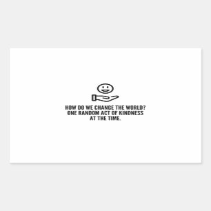Willekeurige vriendelijkheid rechthoekige sticker
