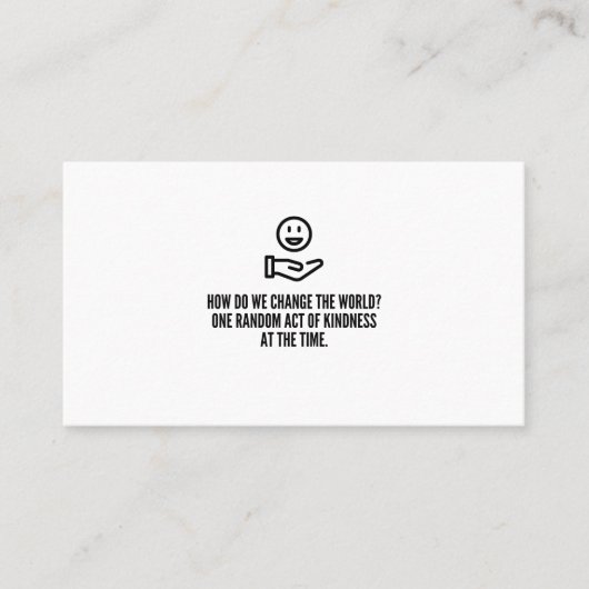 Willekeurige vriendelijkheid visitekaartje (Voorkant)