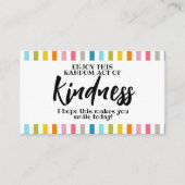 Willekeurige vriendelijkheid visitekaartje (Voorkant)