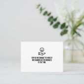 Willekeurige vriendelijkheid visitekaartje (Staand voorkant)