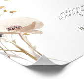 Willekeurige Wilde Bloem Oei Hashtag Poster (Hoek)