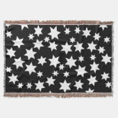 Willekeurige witte sterren op zwart deken (Voorkant)