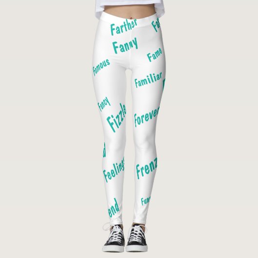Willekeurige woorden leggings (Voorkant)