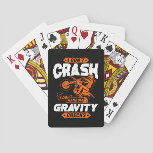Willekeurige zwaartekrachtcontroles - Motocross &  Pokerkaarten