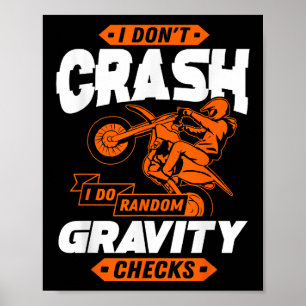 Willekeurige zwaartekrachtcontroles - Motocross &  Poster