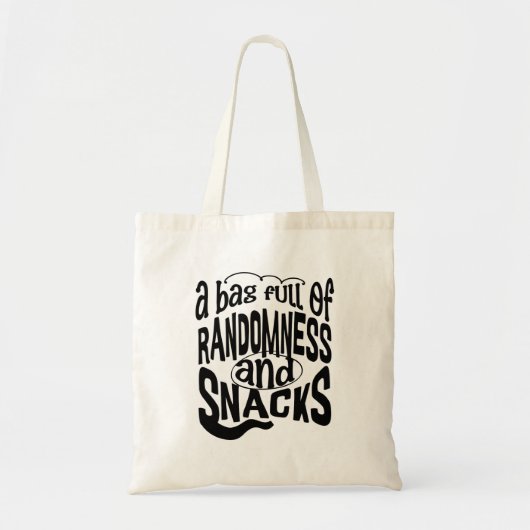 Willekeurigheid & Snacks eigenzinnig Modern Stijlv Tote Bag (Voorkant)