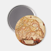 Willem Blaeu Old Rijneland Germanic Map Series Magneet (Voorkant / Achterkant)